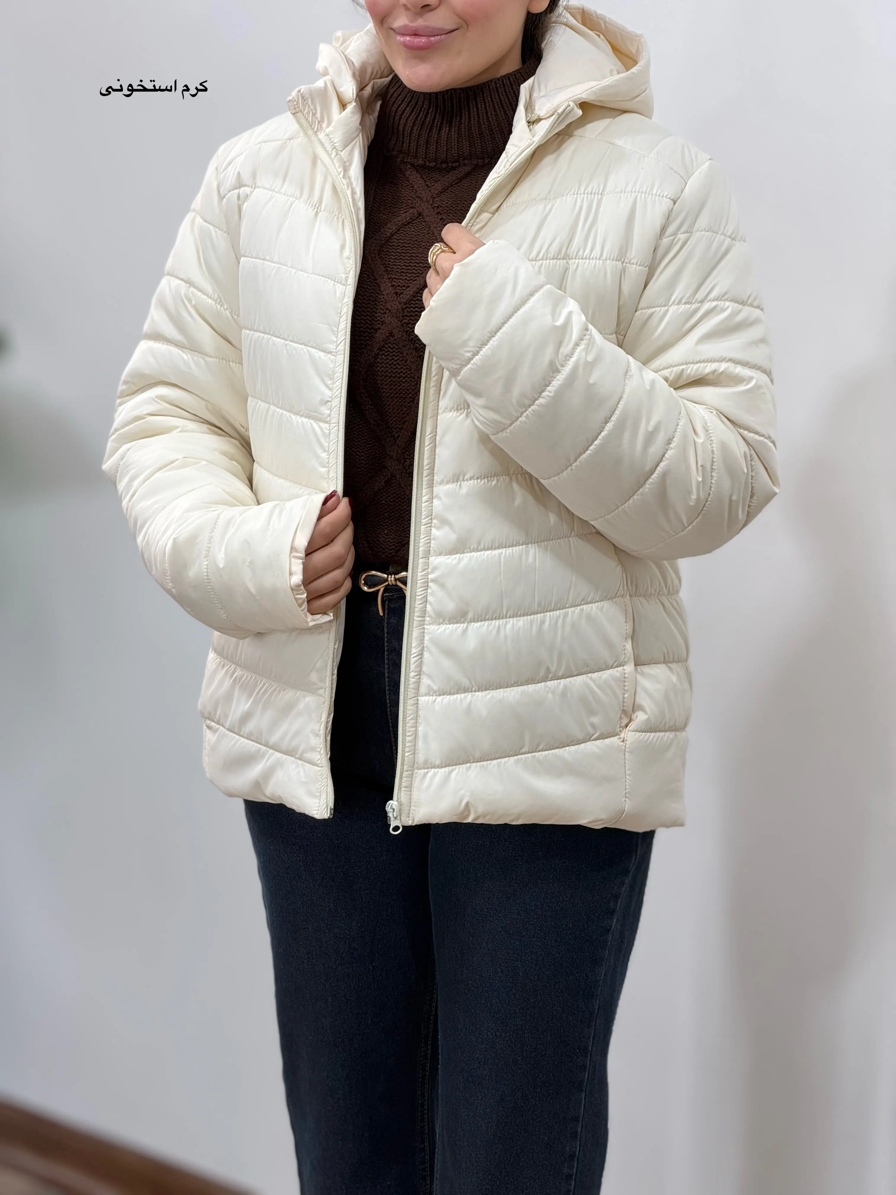 کاپشن زنانه کلاهدار الهه 1